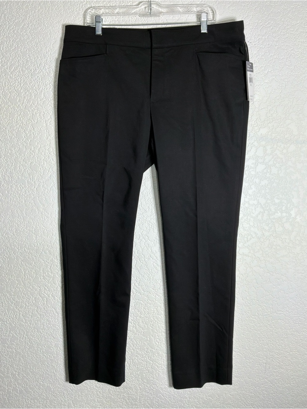 Women's Chaps Icon Polo Black Classic Slimming Dress Pants New With Tags Size 16